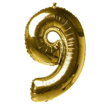 Шар "Цифра 9" Золото