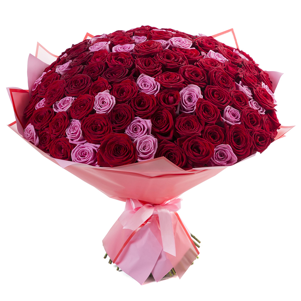 Букет из 101 розы Ягодный микс premium 60 см