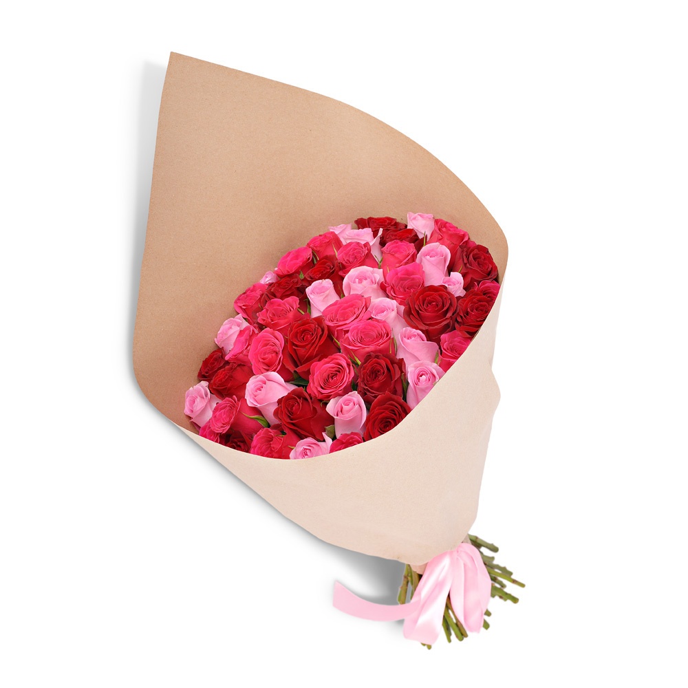 Букет из 51 розы ягодный микс