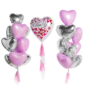 Композиция шаров Розовая нота