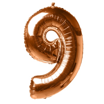 Шар "Цифра 9" Оранжевый
