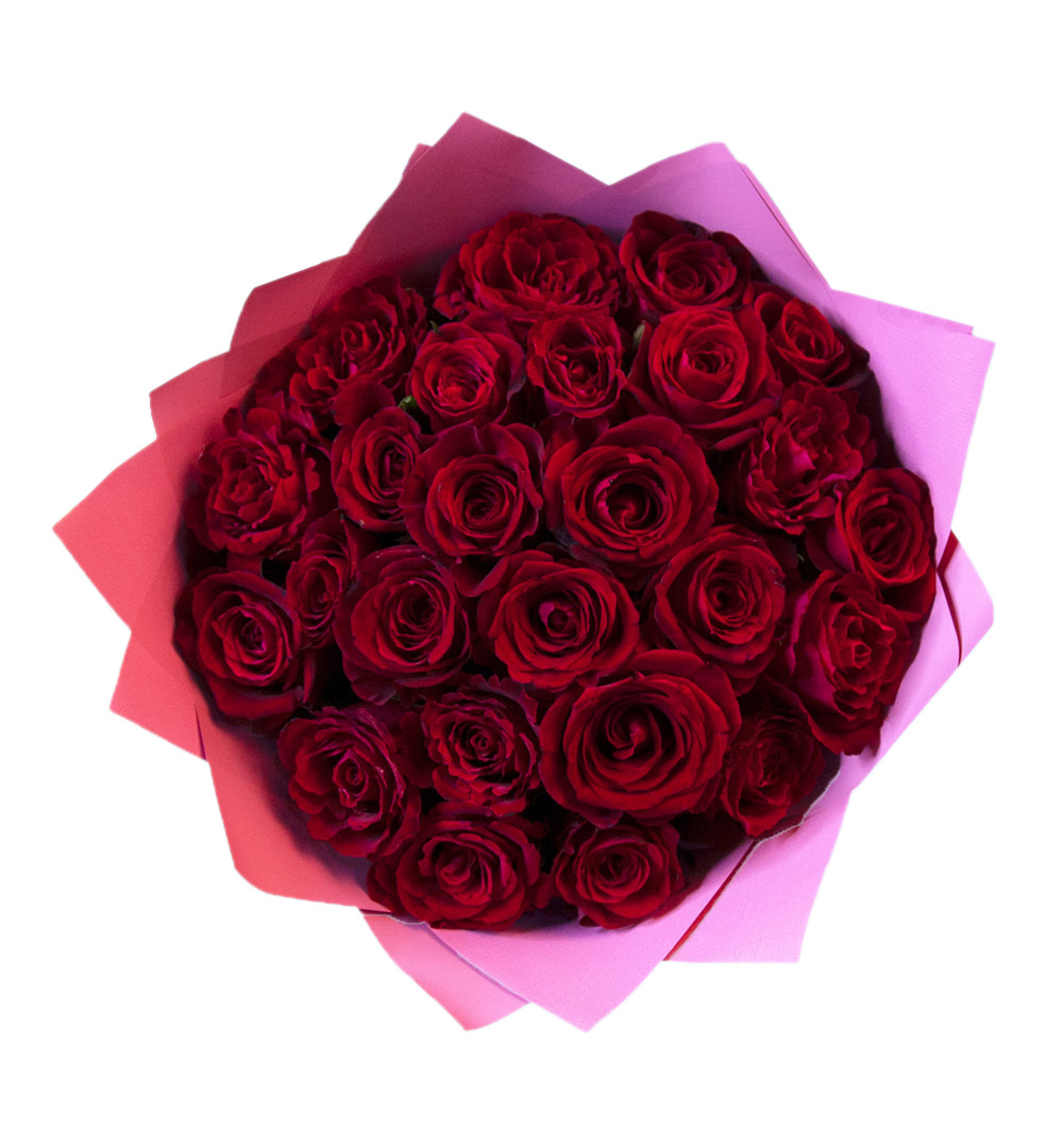 Букет из 25 красных роз