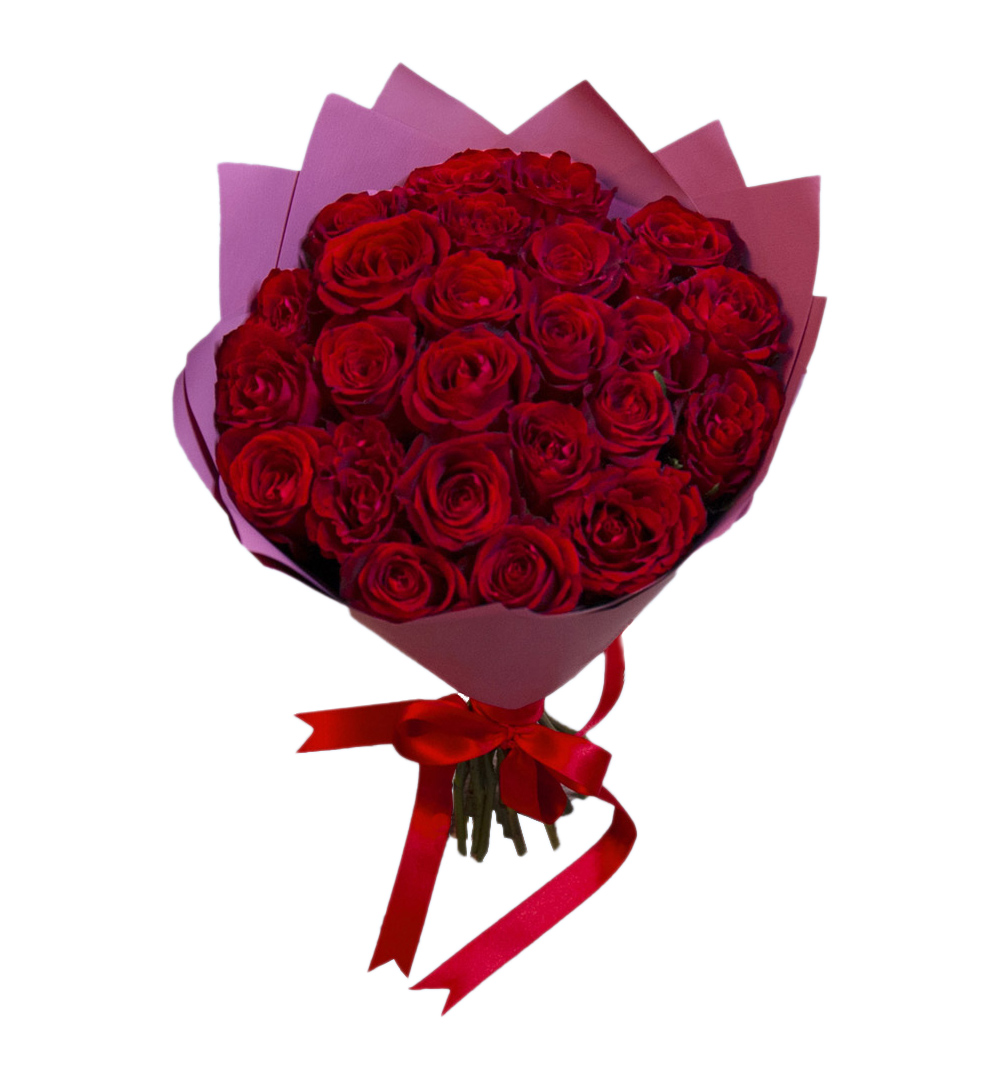 Букет из 25 красных роз