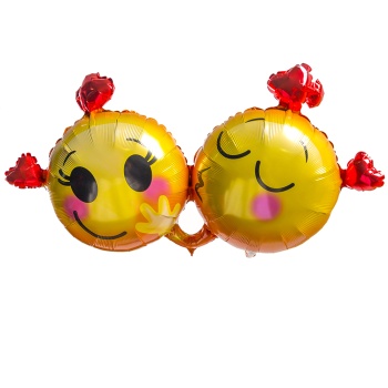 Фольгированный шар Влюбленные смайлы