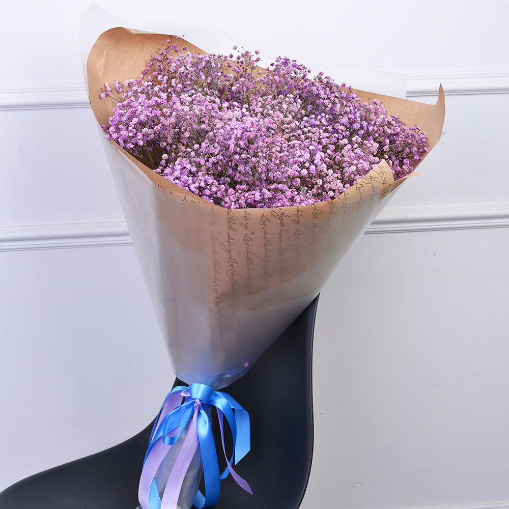 Букет из 11 фиолетовых гипсофил