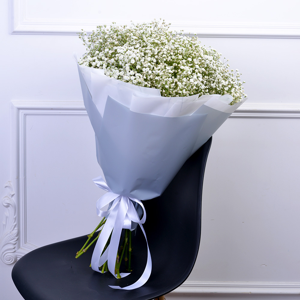 Букет из 25 белых гипсофил