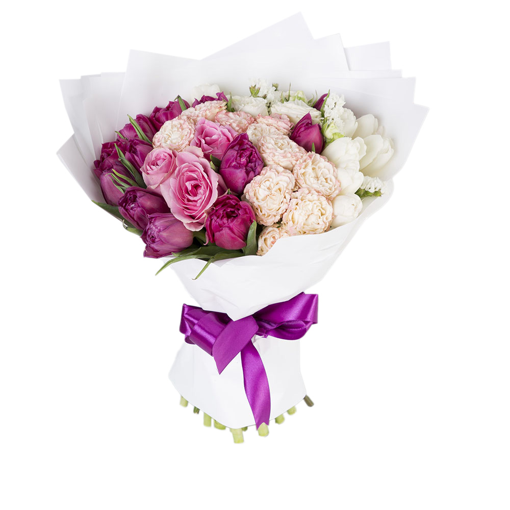 Букет из тюльпанов и роз