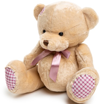 Мишка плюшевый бежевый 25х20